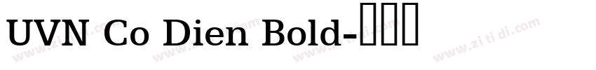 UVN Co Dien Bold字体转换